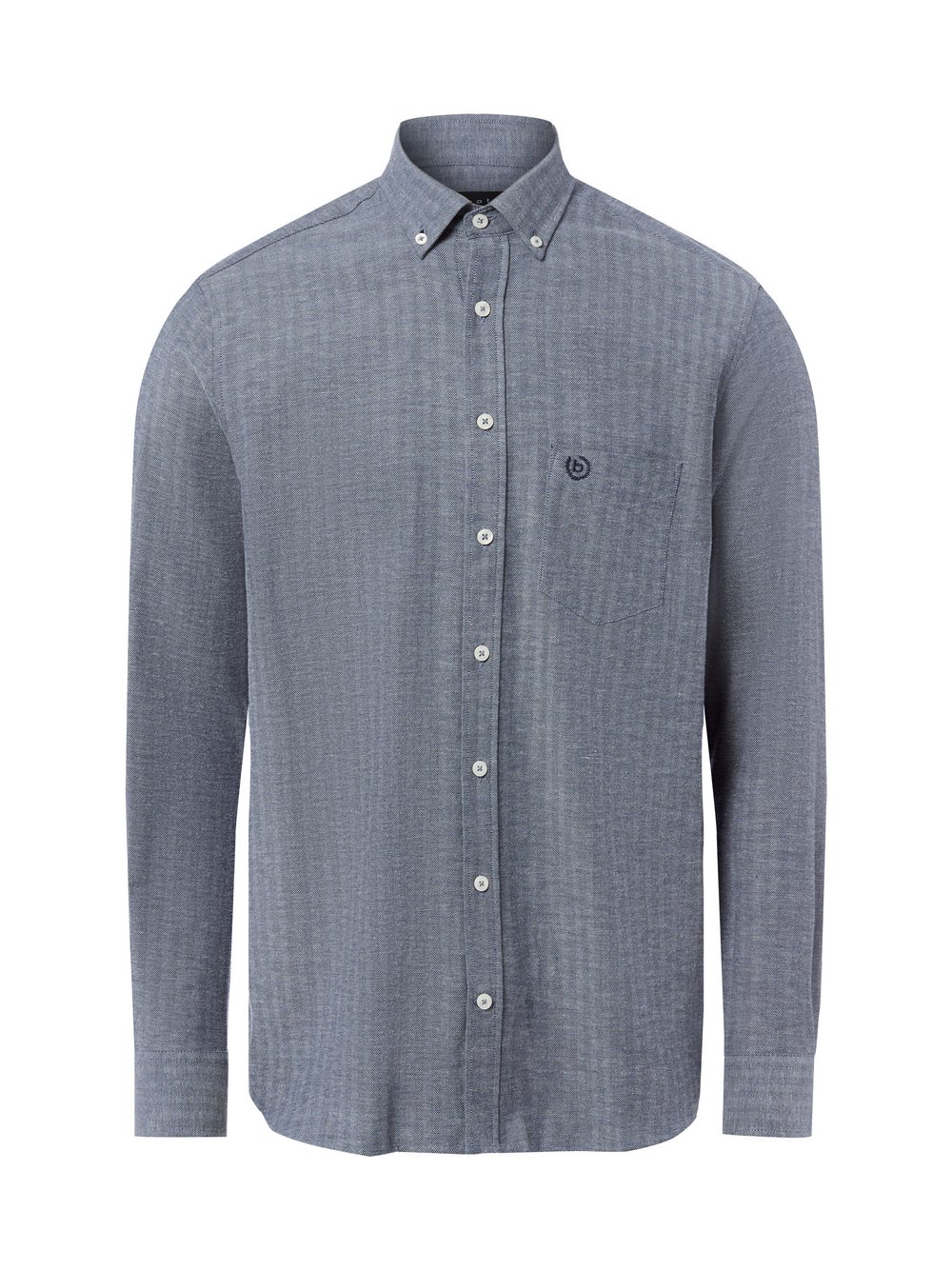 Bugatti Freizeithemd Herren Regular Fit Baumwolle blau, M