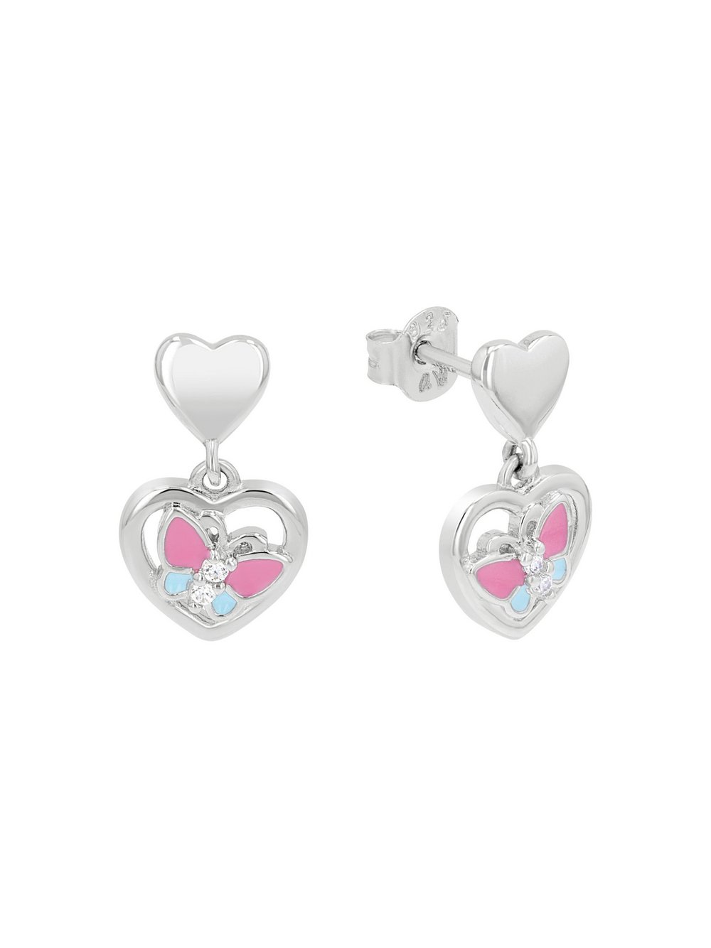 Prinzessin Lillifee Ohrhänger Mädchen Sterlingsilber silber, ONE SIZE