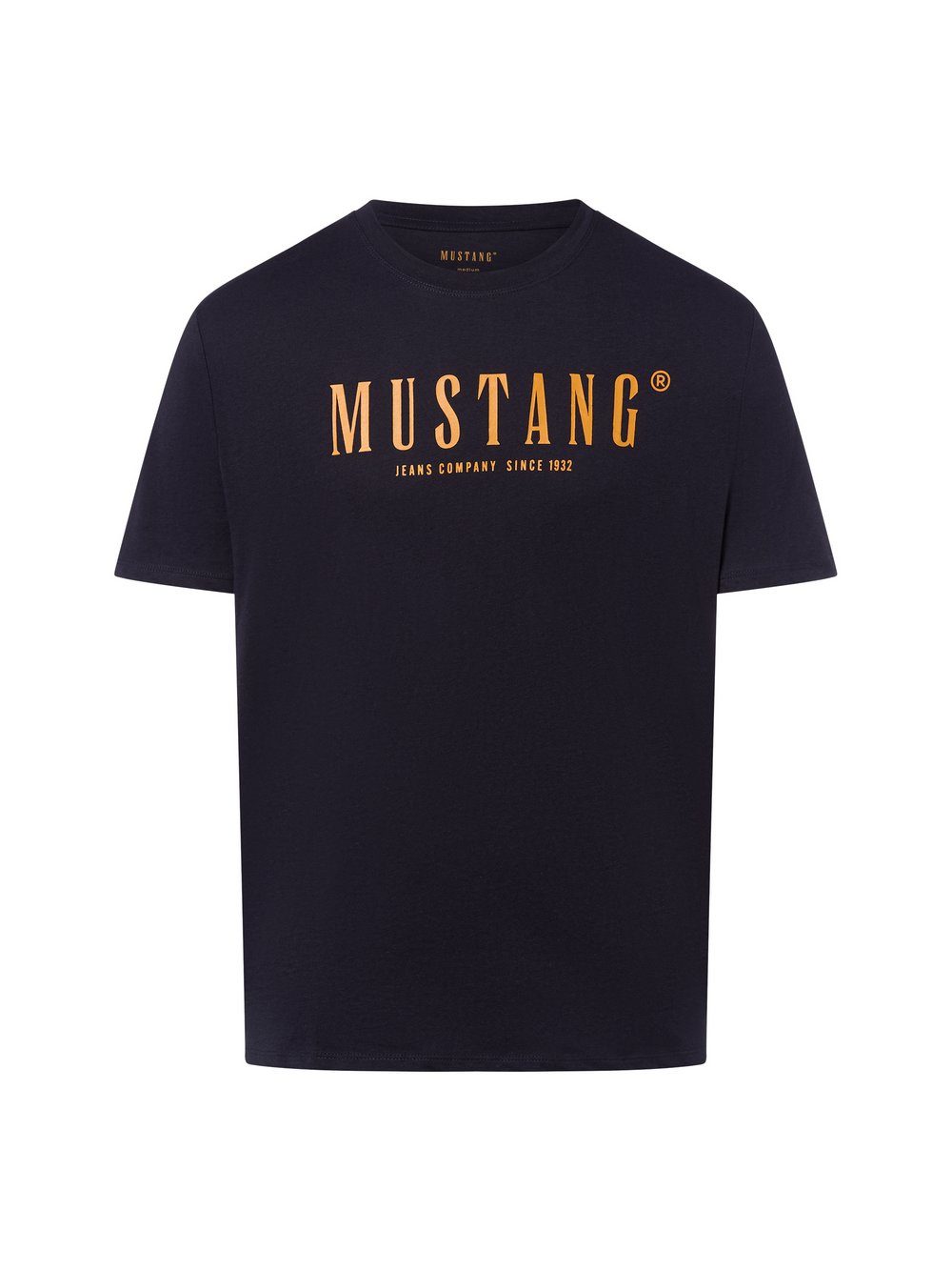 Mustang T-Shirt Herren Baumwolle blau bedruckt, XL