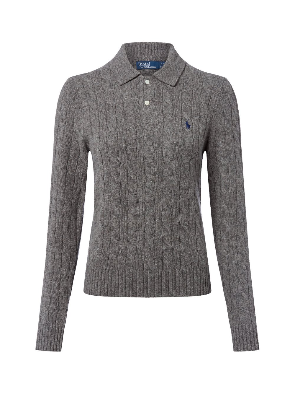 Thumbnail - Polo Ralph Lauren Strickpullover mit Kaschmieranteil Damen Wolle grau meliert, M