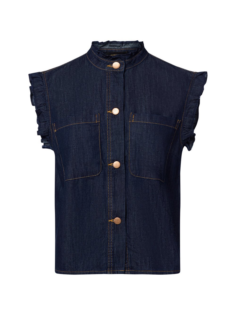 More & More Blusentop Damen Baumwolle blau, 36