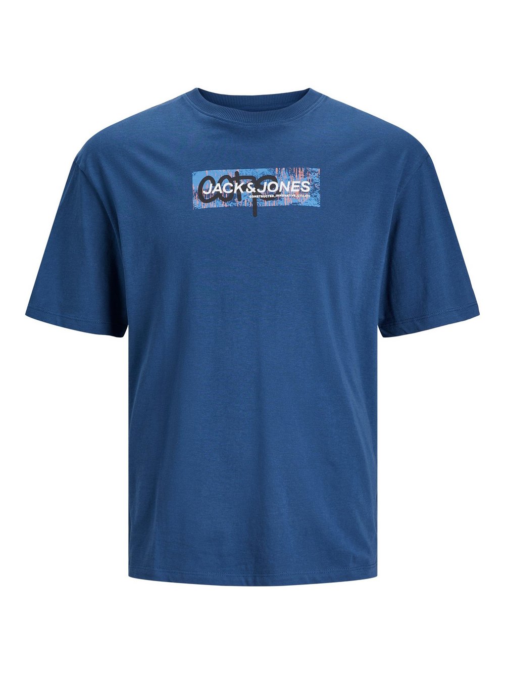 Thumbnail - Jack & Jones T-Shirt Herren Baumwolle blau bedruckt, L