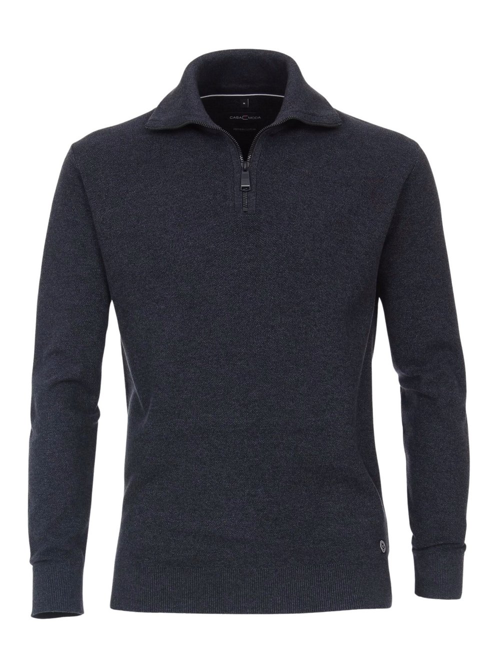 Thumbnail - CASAMODA Pullover Herren Baumwolle blau meliert, M