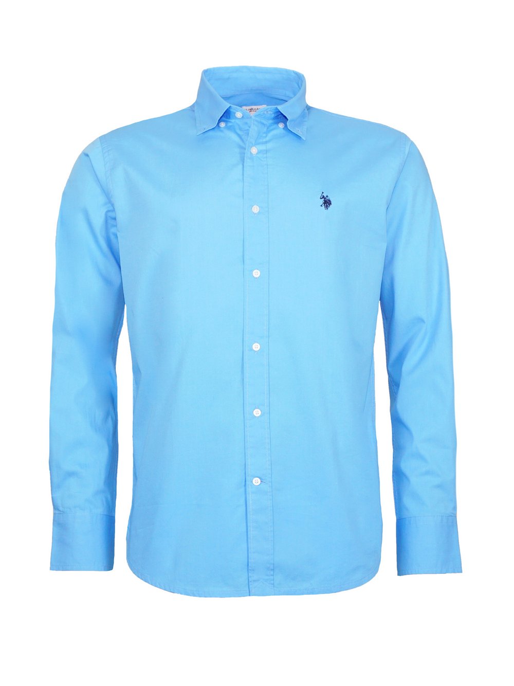 U.S. Polo Assn. Hemd Herren Comfort Fit Baumwolle blau, XL