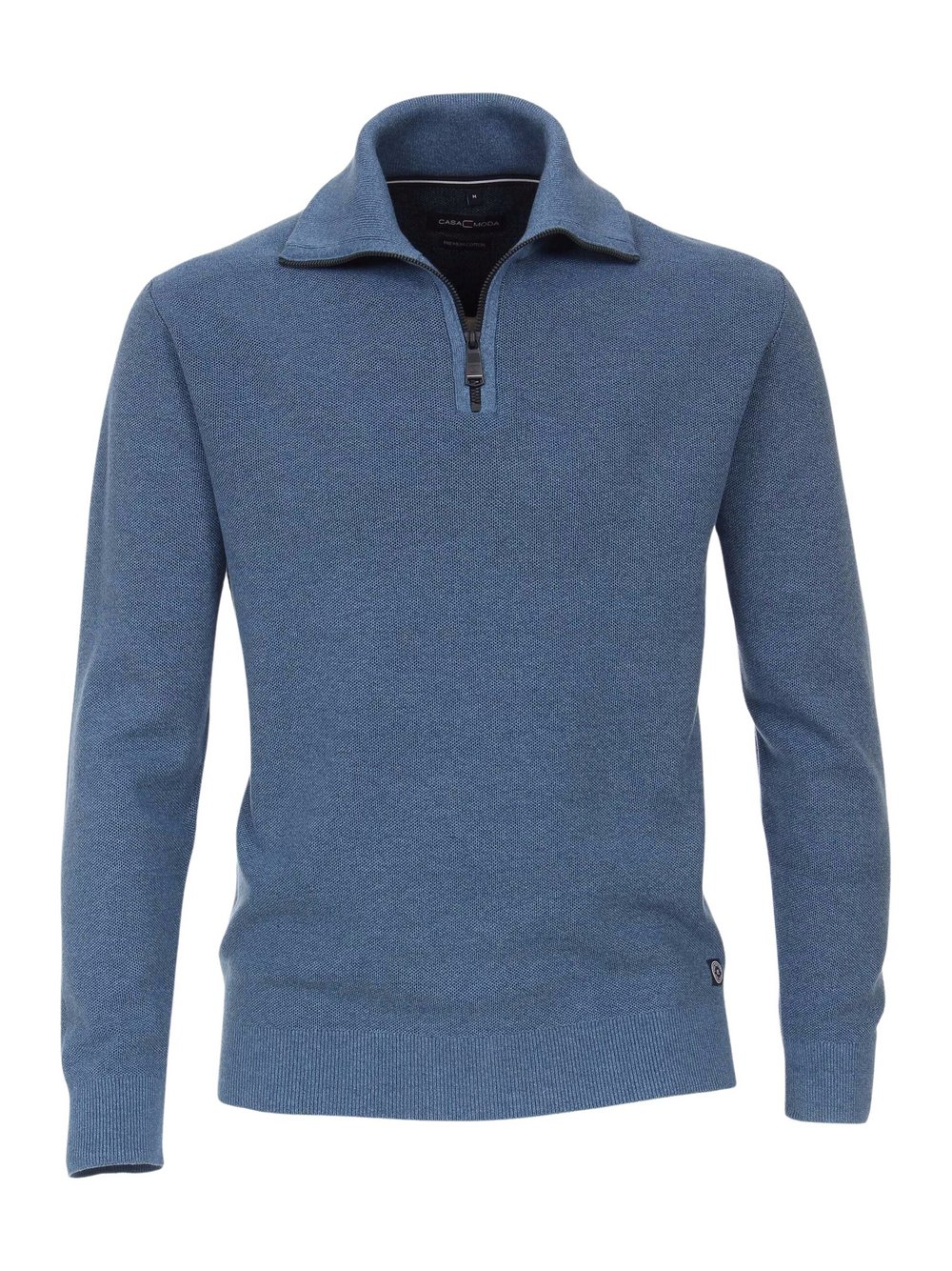 Thumbnail - CASAMODA Pullover Herren Baumwolle blau meliert, XXXL