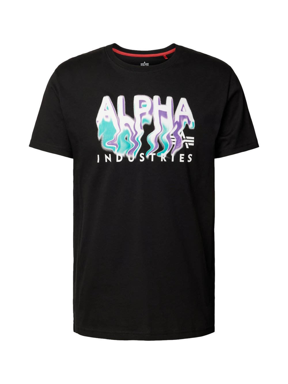 Alpha Industries T-Shirt Herren Baumwolle schwarz bedruckt, L