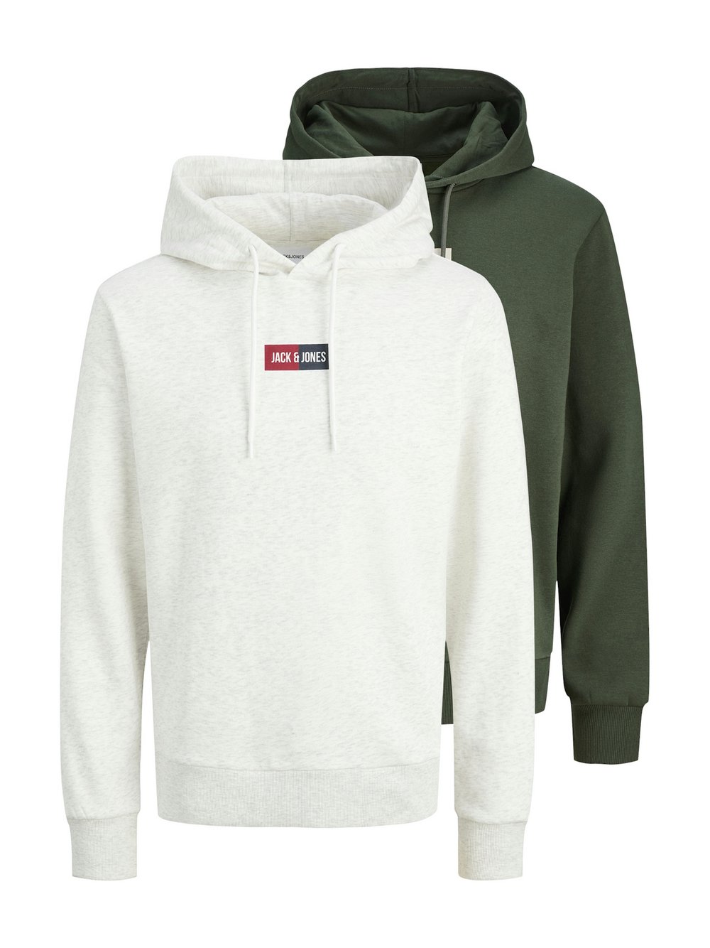 Jack & Jones Kapuzenpullover Herren grün bedruckt, XXL