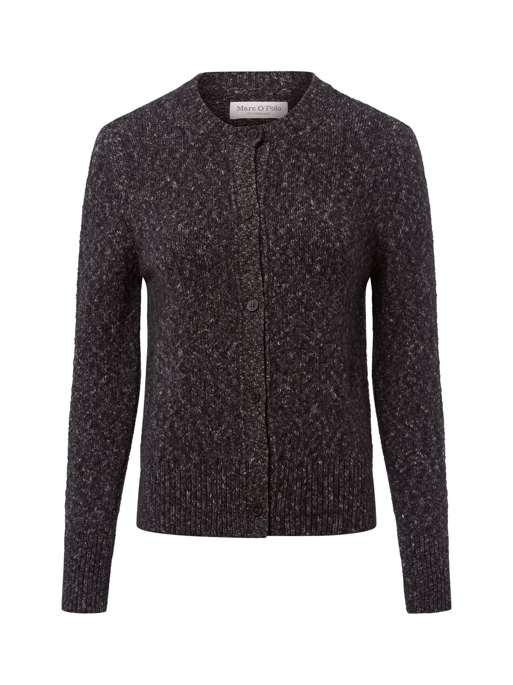Thumbnail - Marc O'Polo Strickjacke mit Alpakaanteil Damen Baumwolle grau meliert, XS