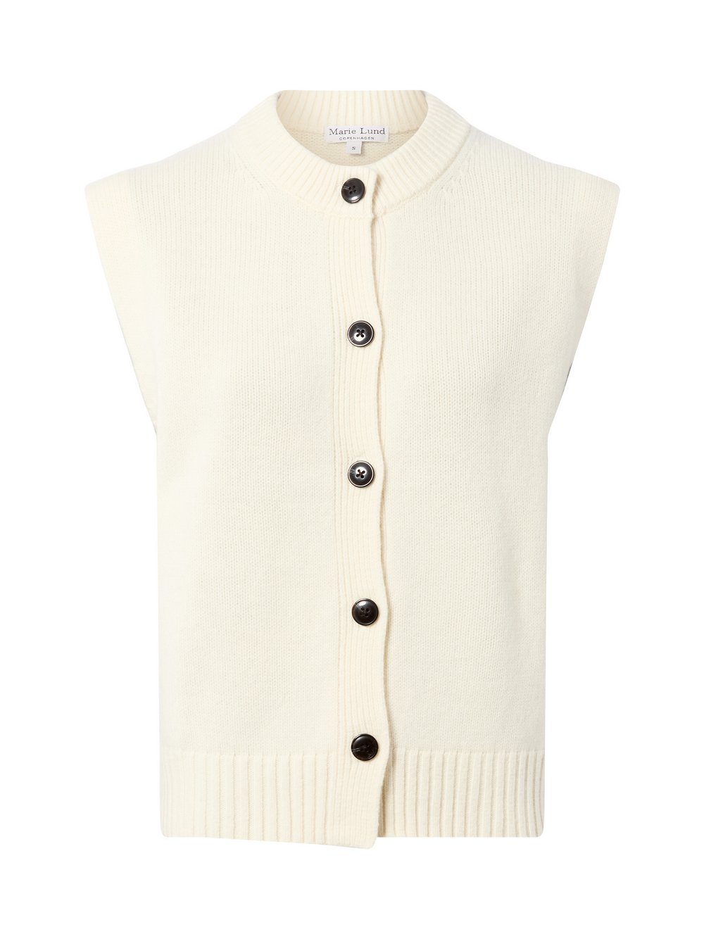 Marie Lund Strickweste aus Merinowolle Damen weiß, L