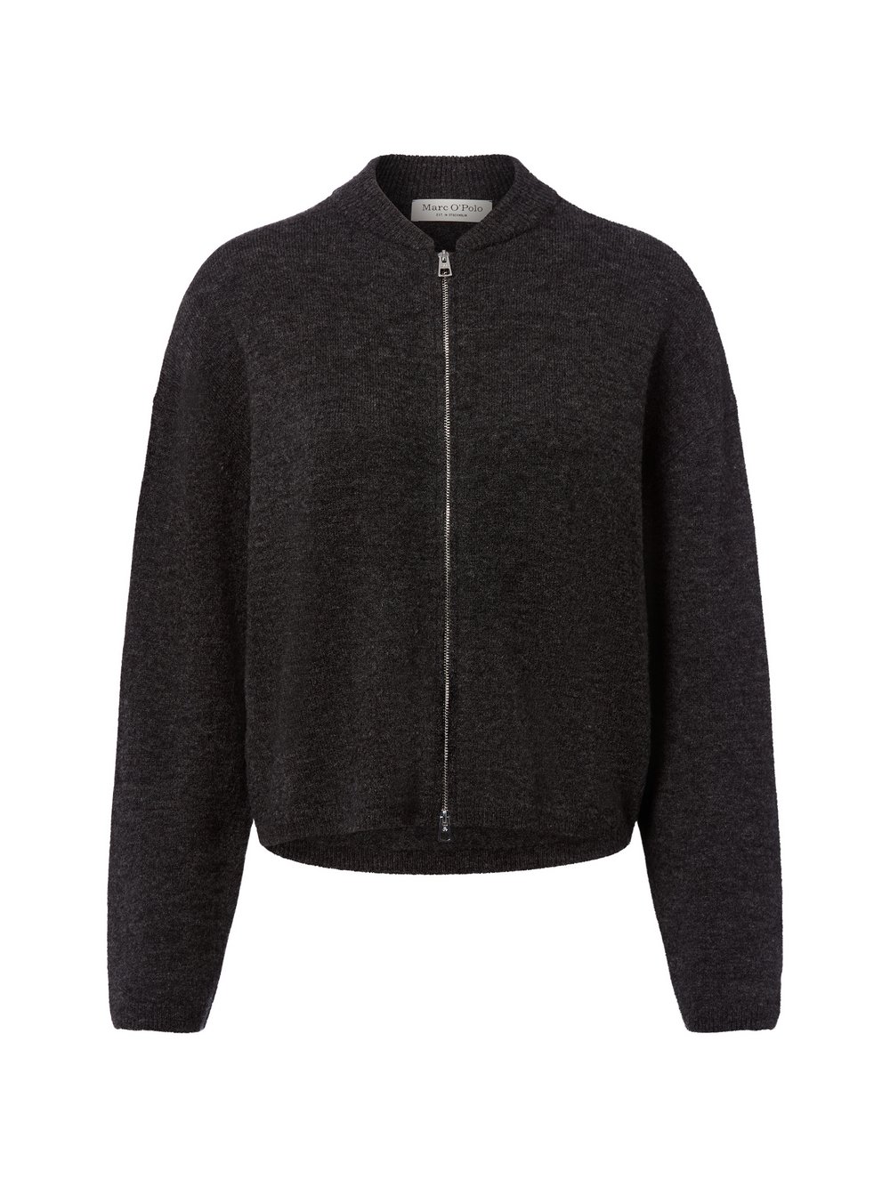 Thumbnail - Marc O'Polo Strickjacke mit Alpakaanteil Damen Schurwolle grau meliert, XL