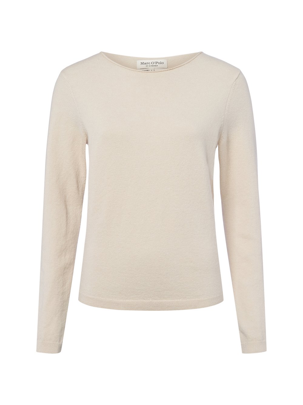 Marc O'Polo Strickpullover mit Schurrwollanteil Damen Baumwolle beige, XS