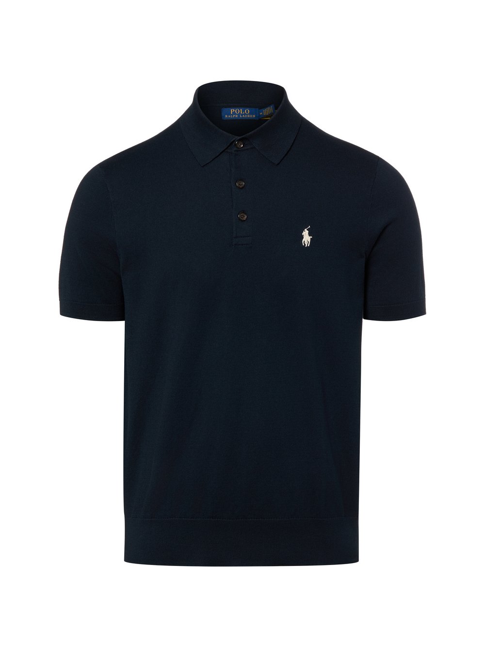 Polo Ralph Lauren Strick-Poloshirt Herren Feinstrick blau, XL