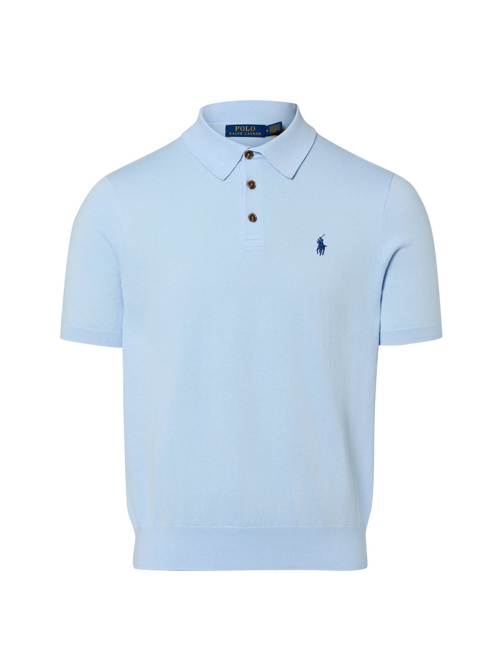 Polo Ralph Lauren Strick-Poloshirt Herren Feinstrick blau, L