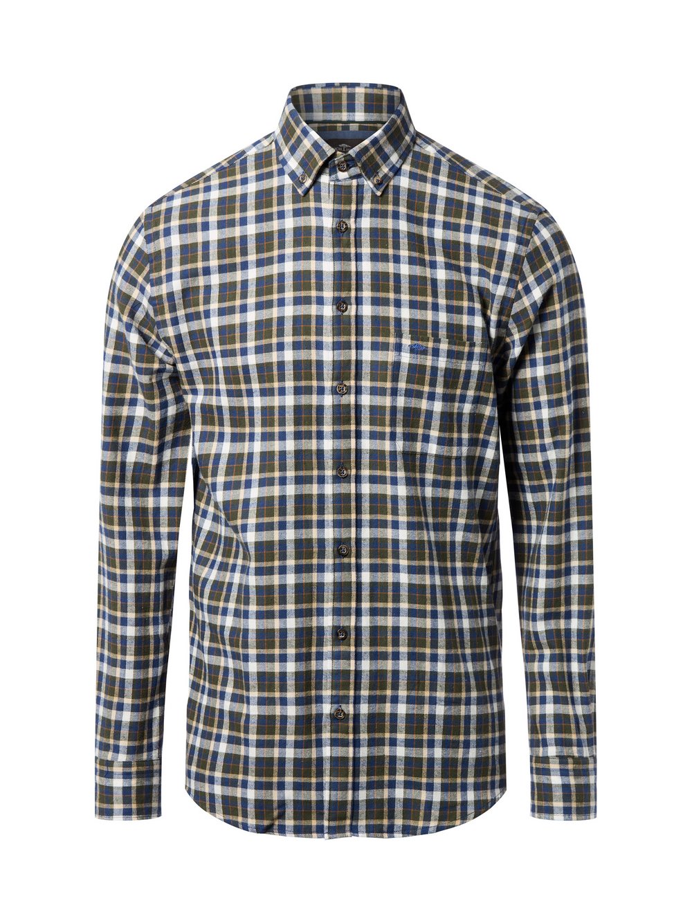 Thumbnail - Fynch-Hatton Flanell-Hemd Herren Regular Fit Baumwolle mehrfarbig kariert, XXL