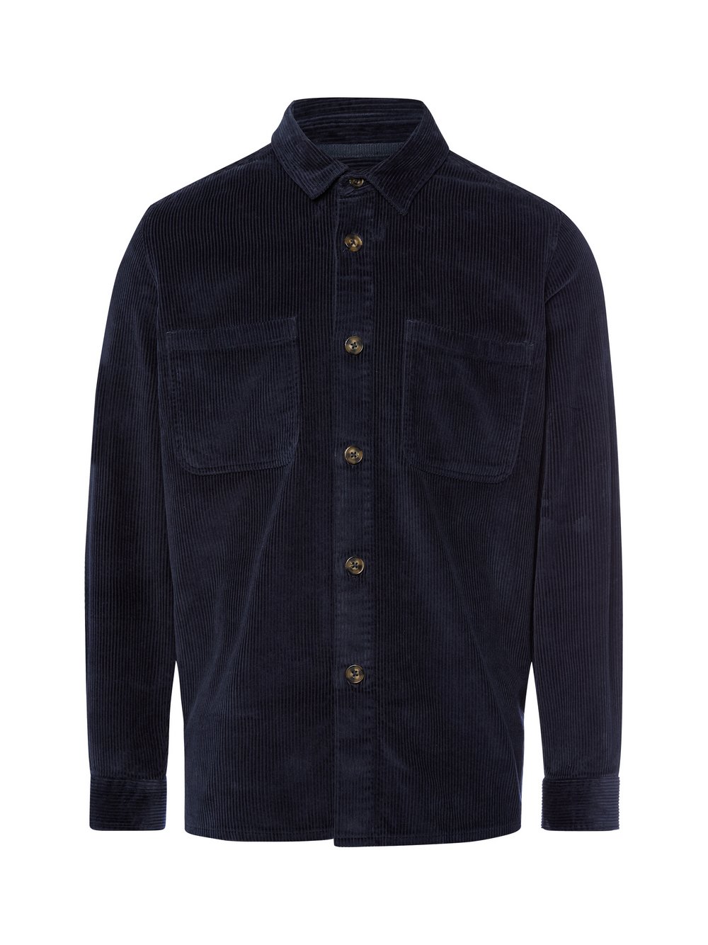 Fynch-Hatton Cordhemd Herren Regular Fit Baumwolle blau, XXL