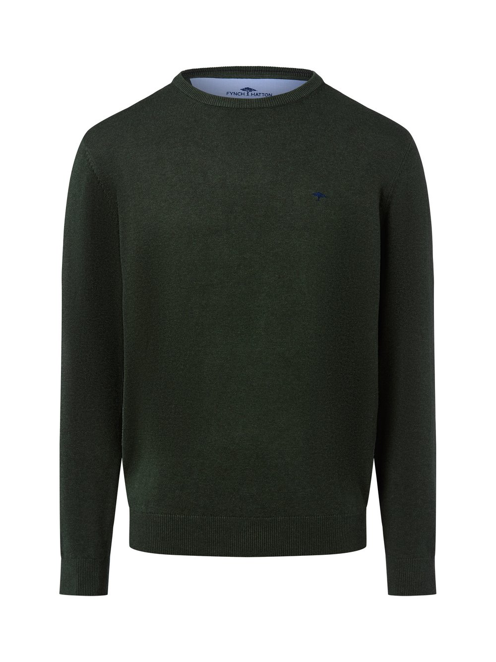 Fynch-Hatton Pullover Herren Baumwolle grün meliert, XL