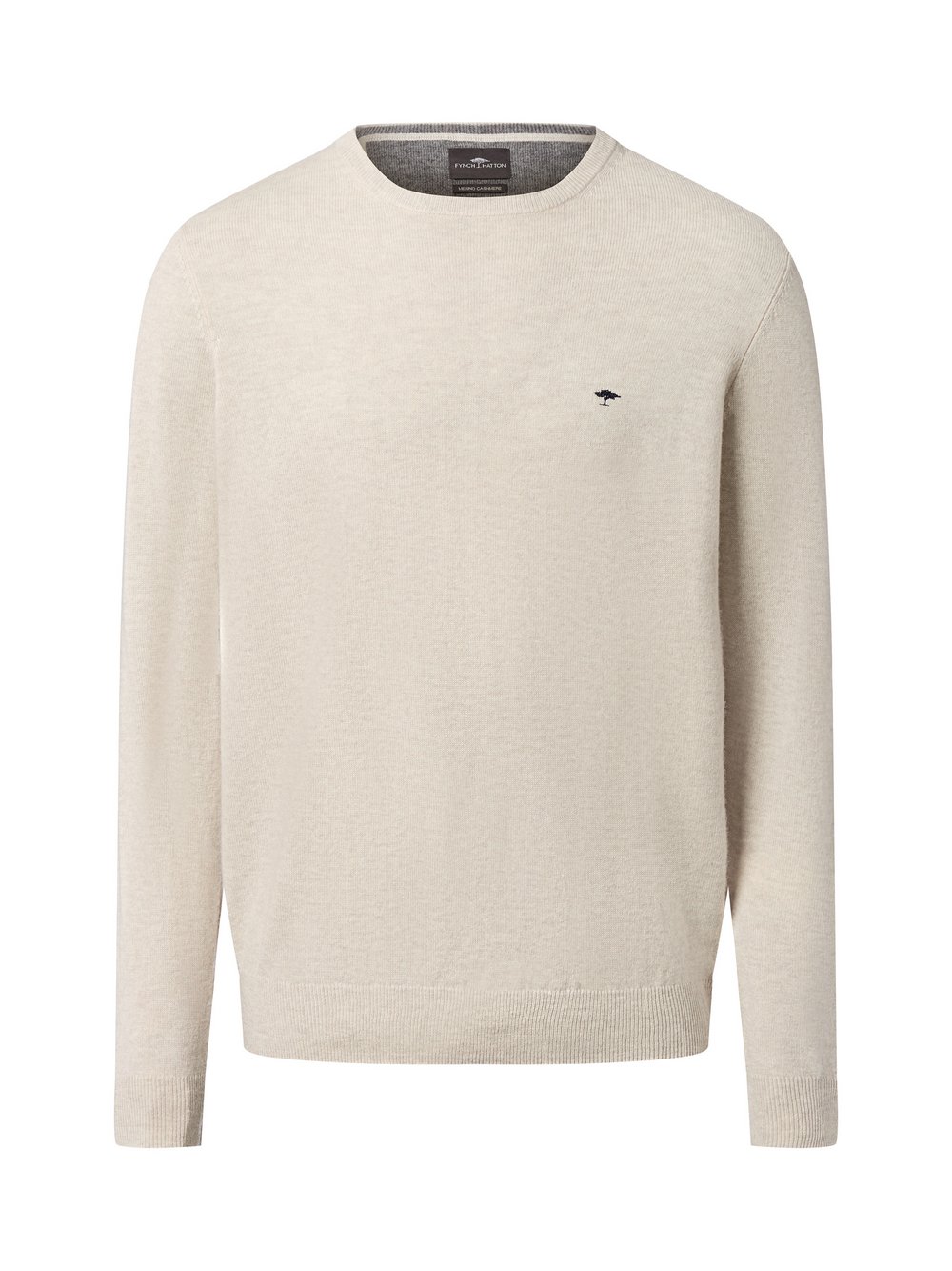 Thumbnail - Fynch-Hatton Woll-Pullover mit Cashmere-Anteil Herren Wolle weiß meliert, L