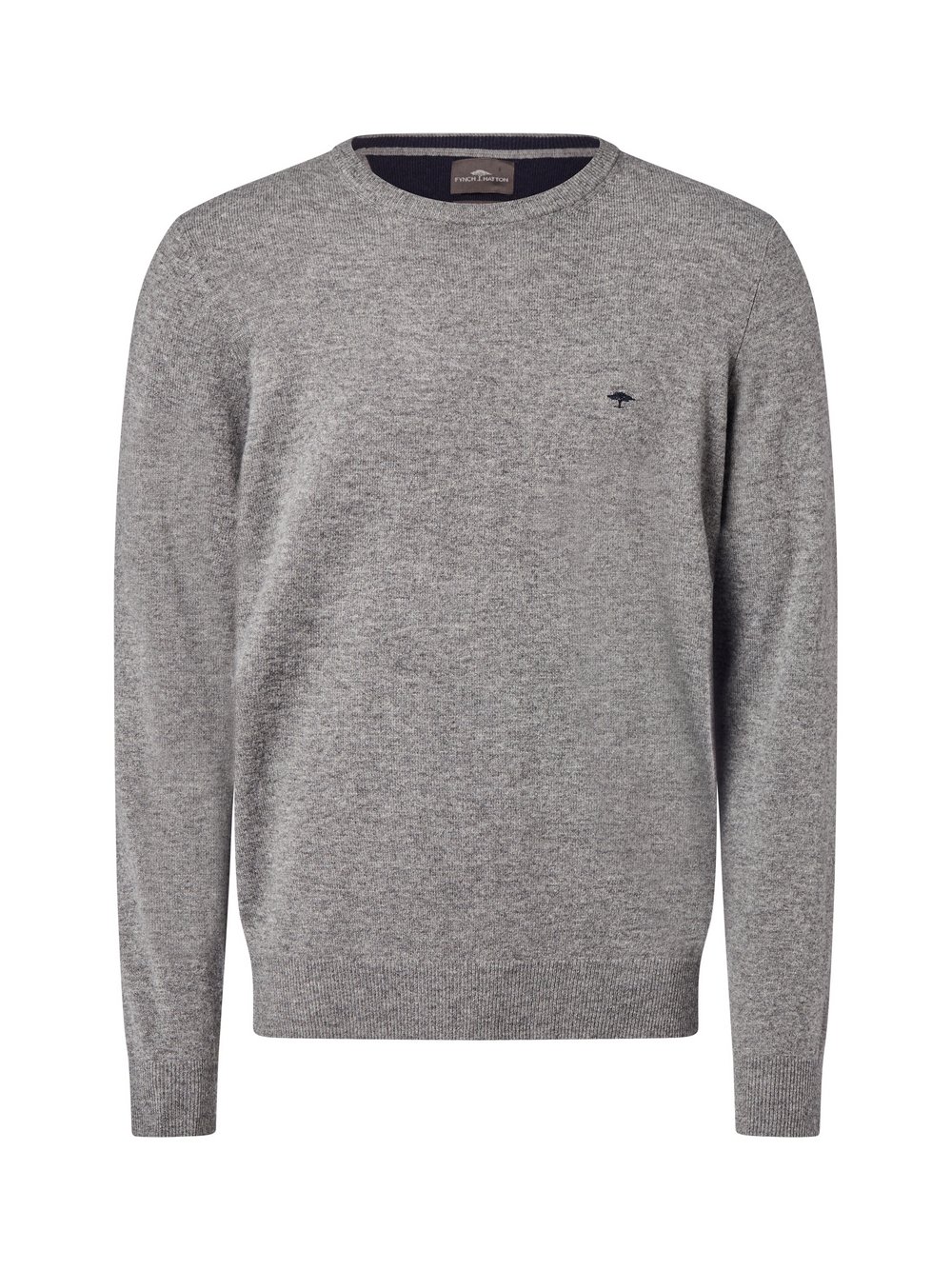 Thumbnail - Fynch-Hatton Woll-Pullover mit Cashmere-Anteil Herren Wolle grau meliert, XXL