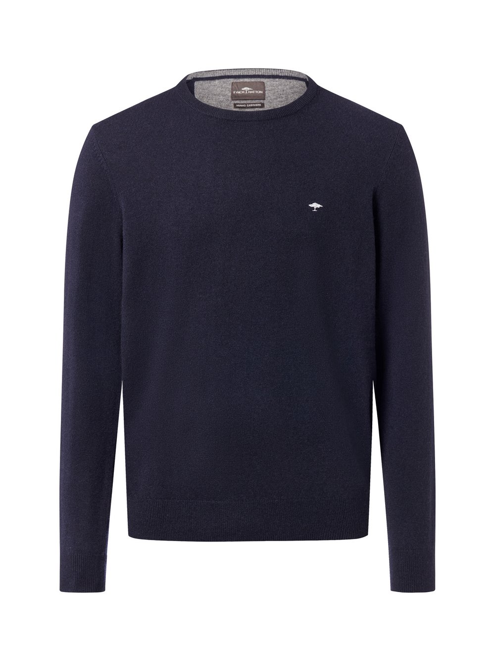 Thumbnail - Fynch-Hatton Woll-Pullover mit Cashmere-Anteil Herren Wolle blau meliert, XL