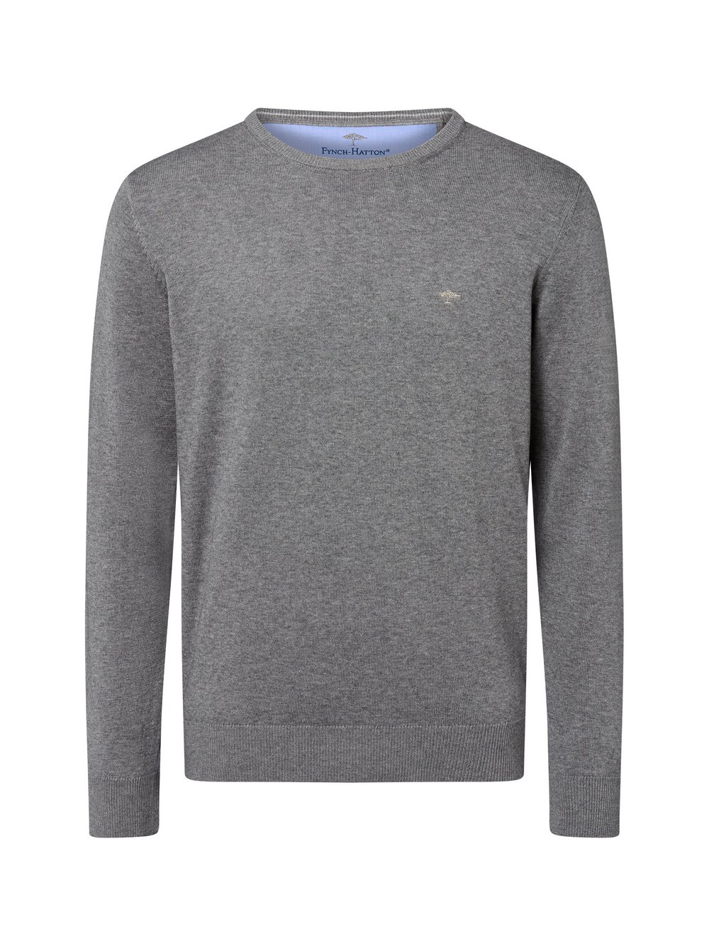Thumbnail - Fynch-Hatton Strickpullover Herren Baumwolle grau, S