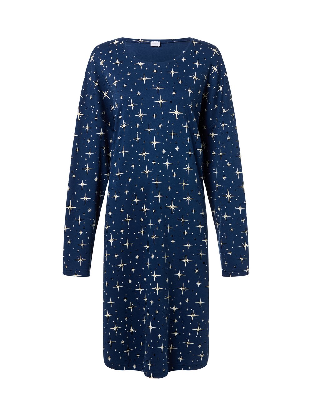 Mey Nachthemd Damen Baumwolle blau gemustert, 46