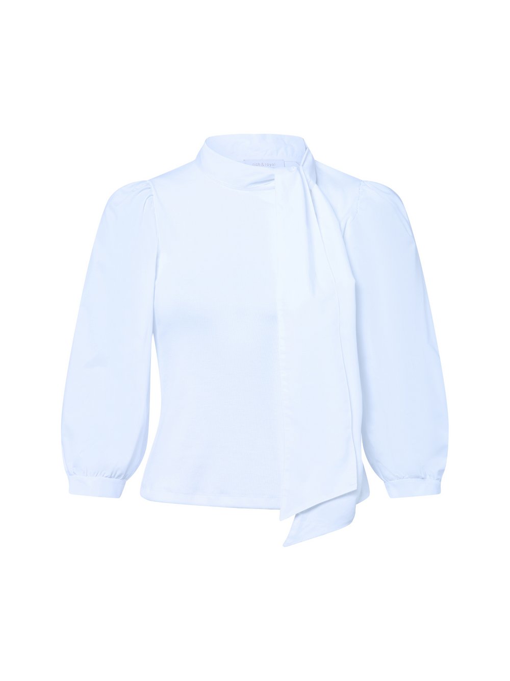 Rich & Royal Langarmshirt Damen Baumwolle weiß, M