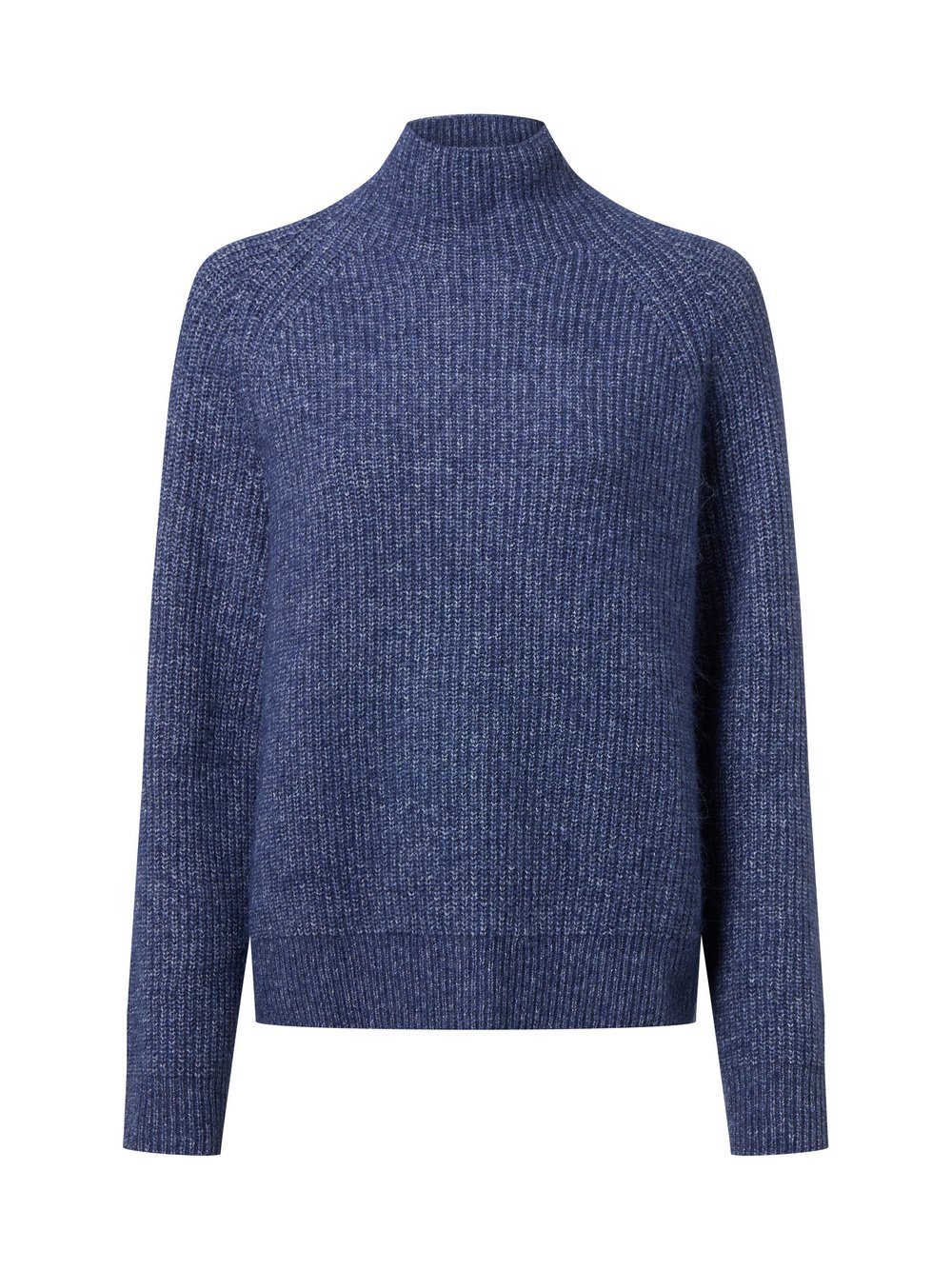 Marie Lund Strickpullover mit Wolle und Alpaka Damen blau meliert, M