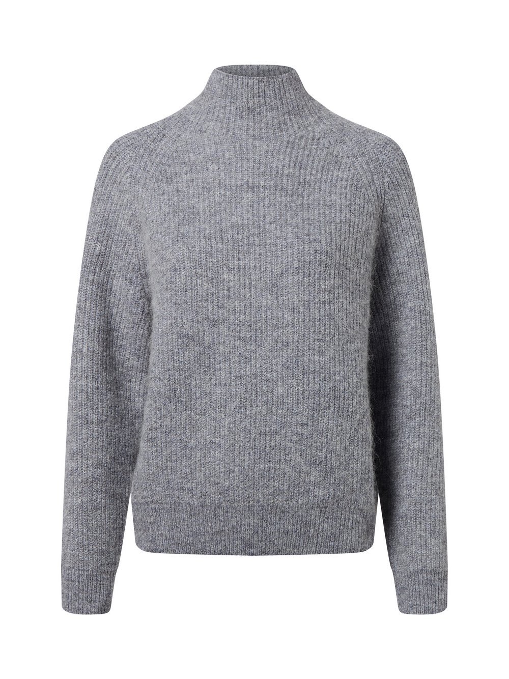 Marie Lund Strickpullover mit Wolle und Alpaka Damen grau meliert, M