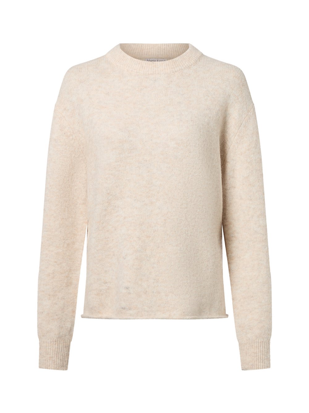 Marie Lund Strickpullover mit Woll- und Alpaka-Anteil Damen weiß meliert, L