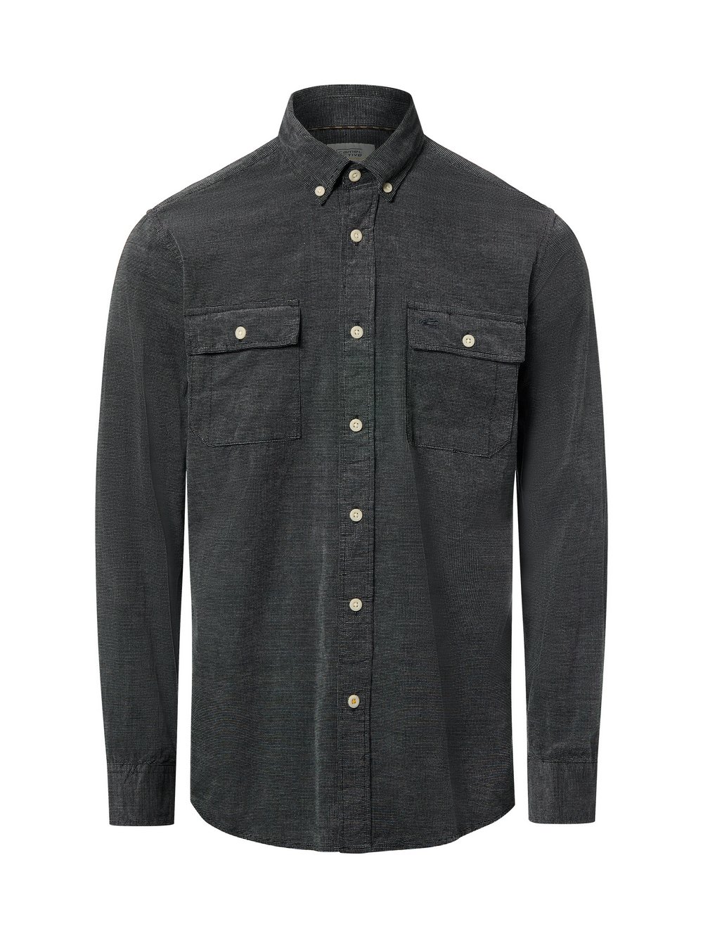 Camel Active Flanellhemd Herren Regular Fit Baumwolle grau gemustert, XL