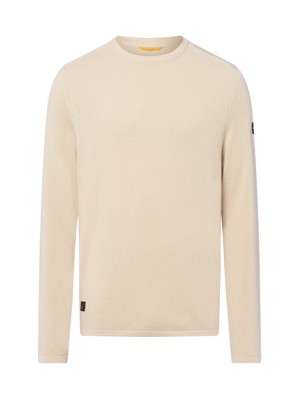 Camel Active Pullover Herren Baumwolle beige strukturiert, XXL