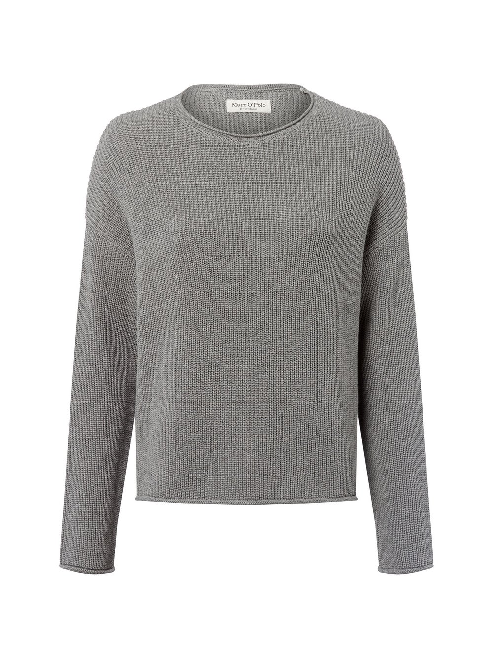 Thumbnail - Marc O'Polo Strickpullover Damen Rippe grau, M