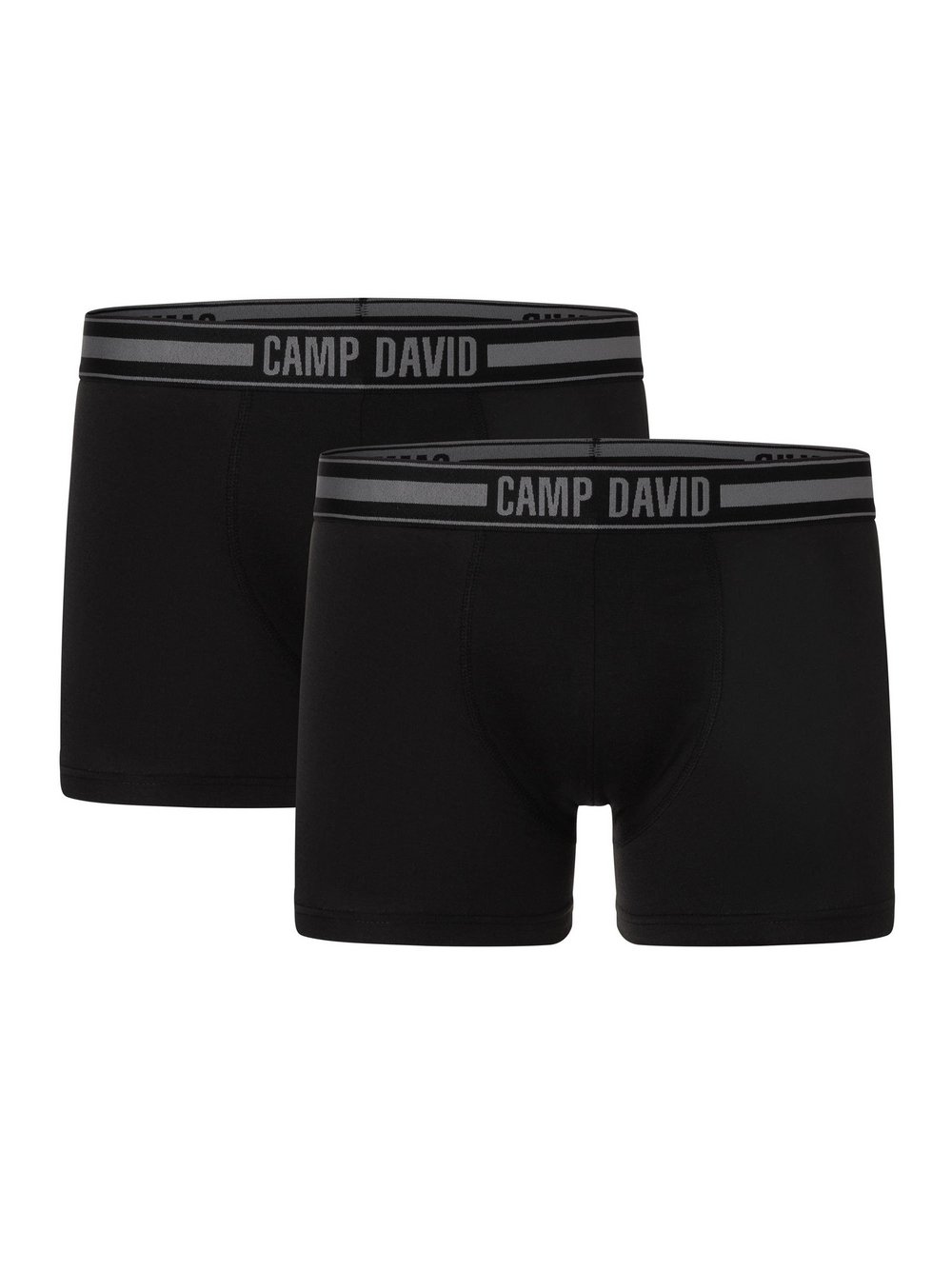 Camp David Boxershort 2er Pack Herren Baumwolle schwarz, M