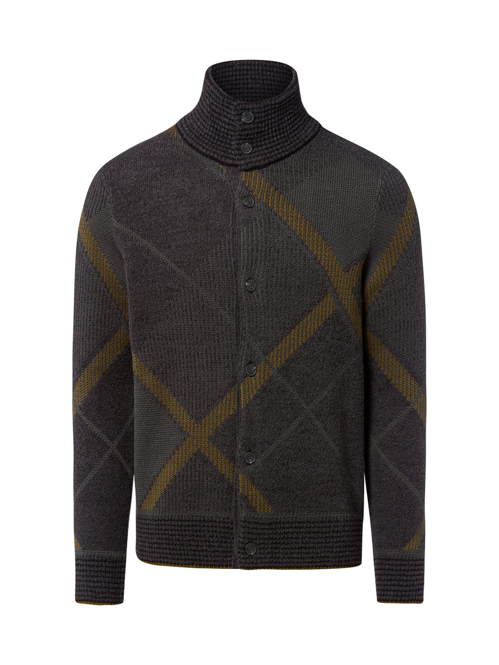 Thumbnail - Marc O'Polo Strickjacke mit Wollanteil Herren Baumwolle mehrfarbig gemustert, XL