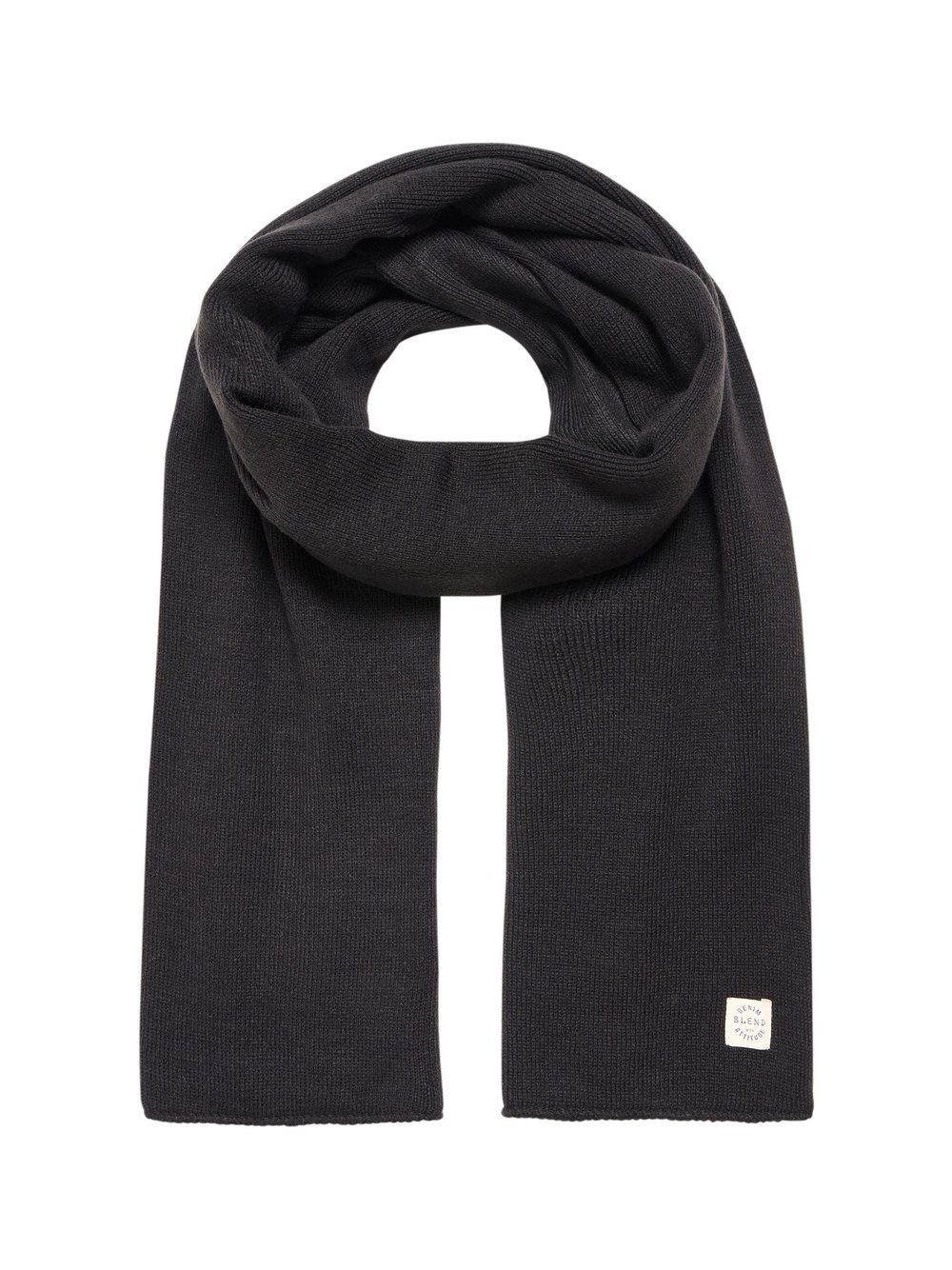 BLEND Strickschal Herren schwarz, ONE SIZE
