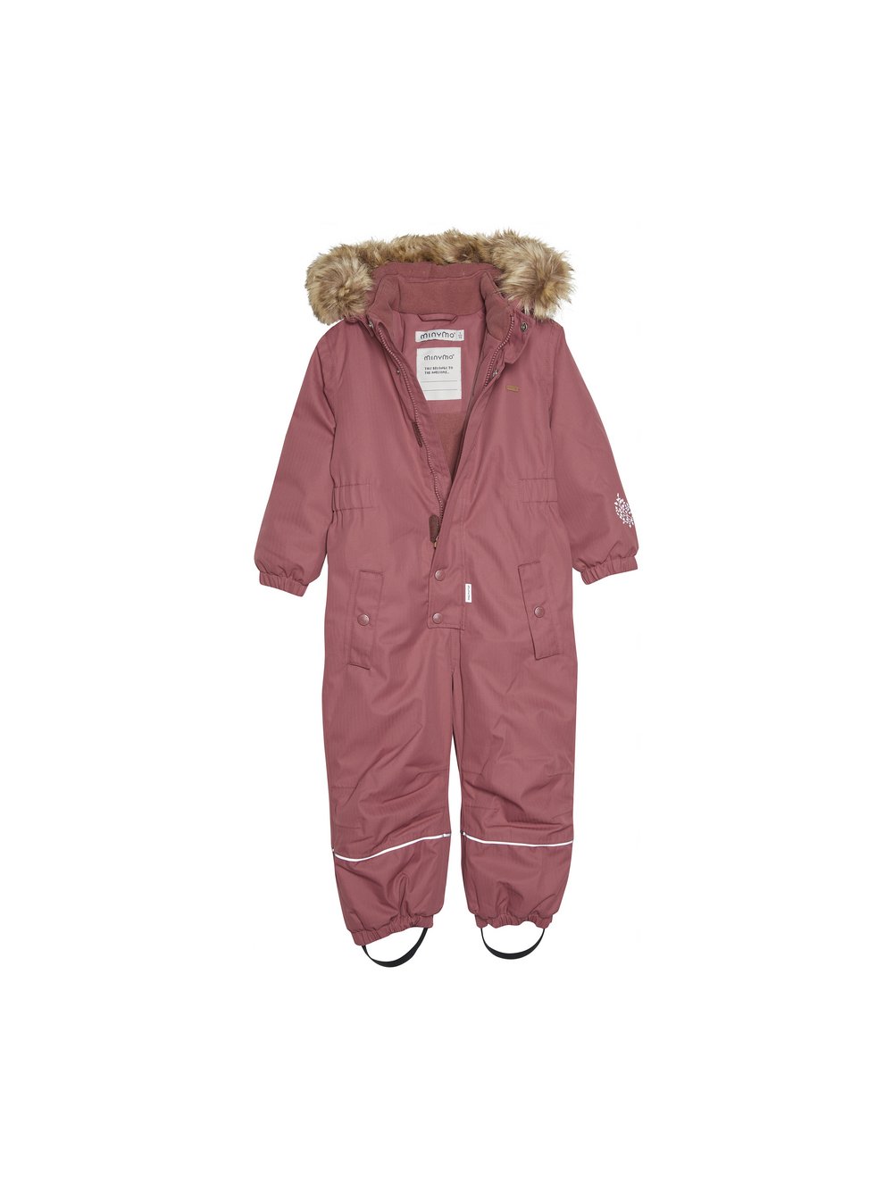 Minymo Schneeoverall Kinder rosa gemustert, 122