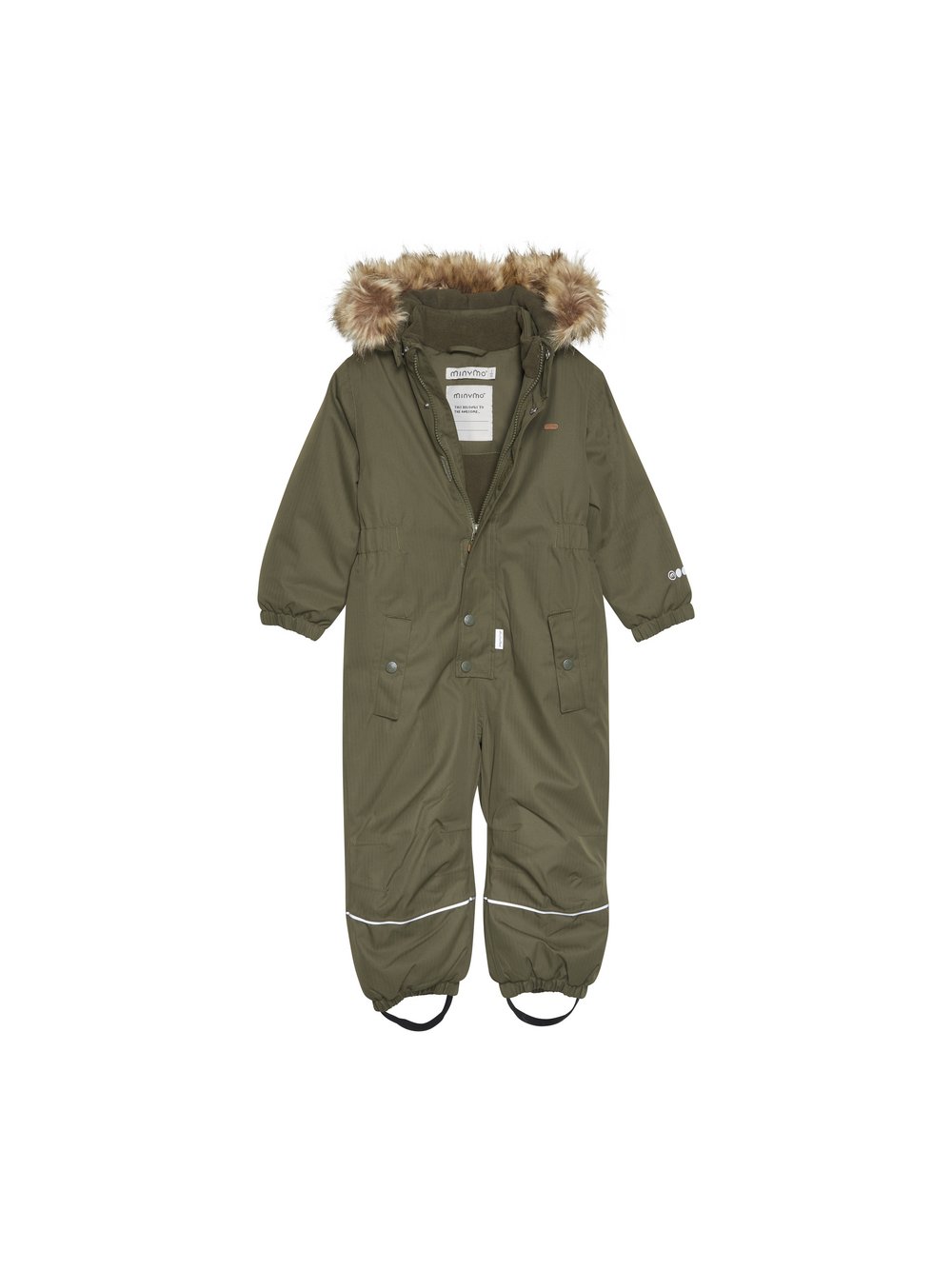 Minymo Schneeoverall Kinder grün gemustert, 110