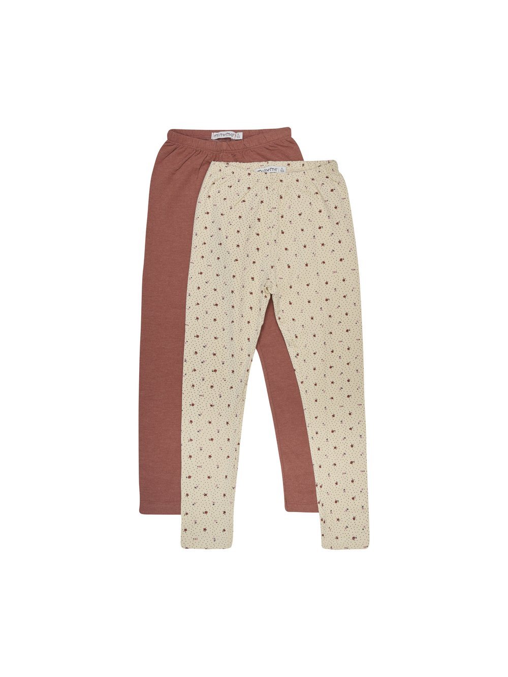 Minymo Leggings Mädchen Baumwolle beige bedruckt, 98