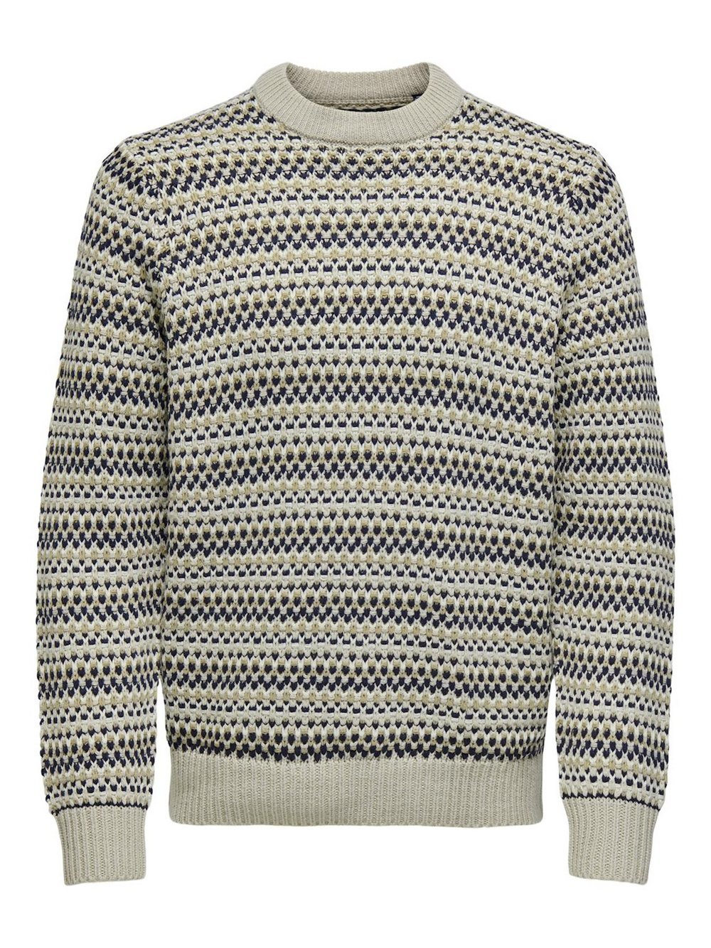 Only&Sons Pullover Herren Baumwolle mehrfarbig gestreift, M