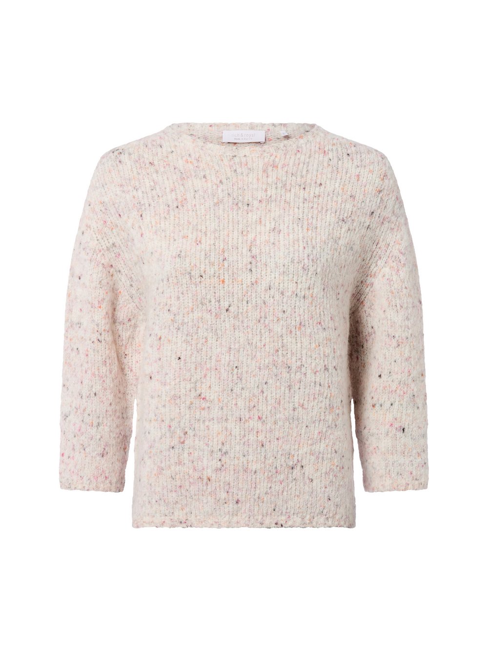 Rich & Royal Strickpullover mit Alpaka-Anteil Damen Grobstrick mehrfarbig meliert, XS