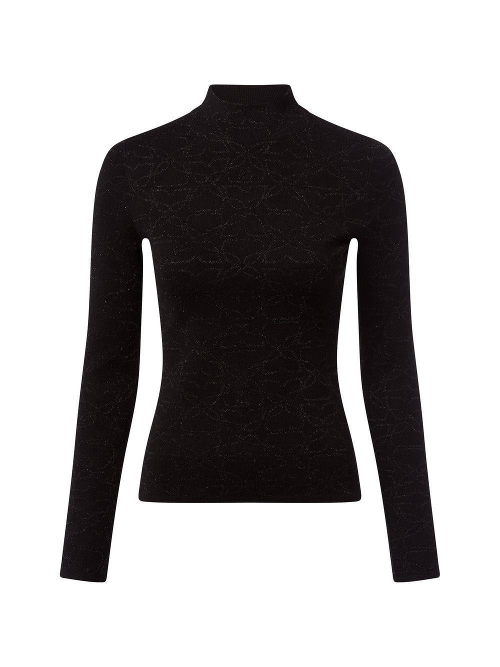 HUGO Pullover Damen Viskose schwarz gemustert, XS