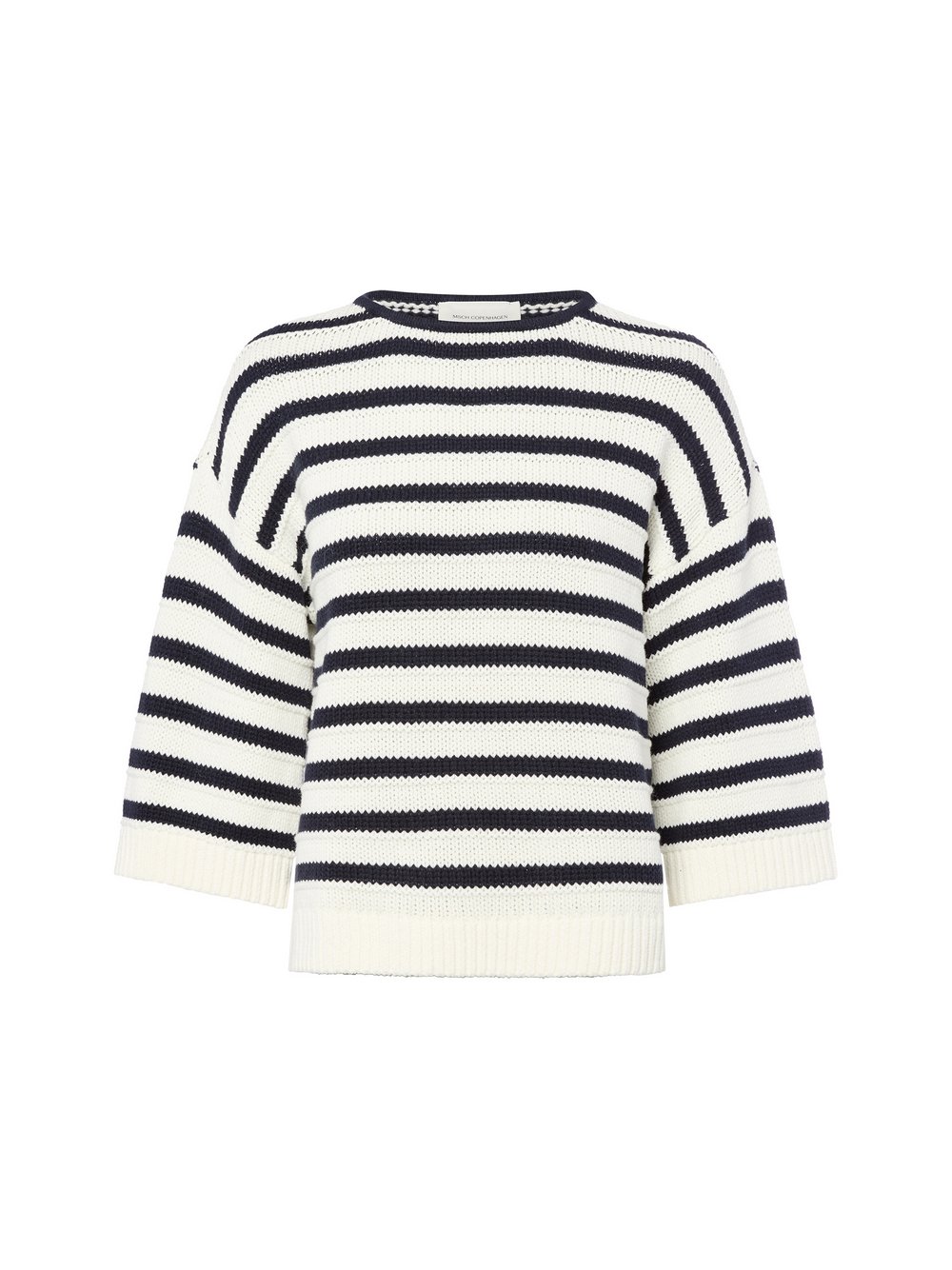 Msch Copenhagen Strickpullover Damen Grobstrick mehrfarbig gestreift, L/XL