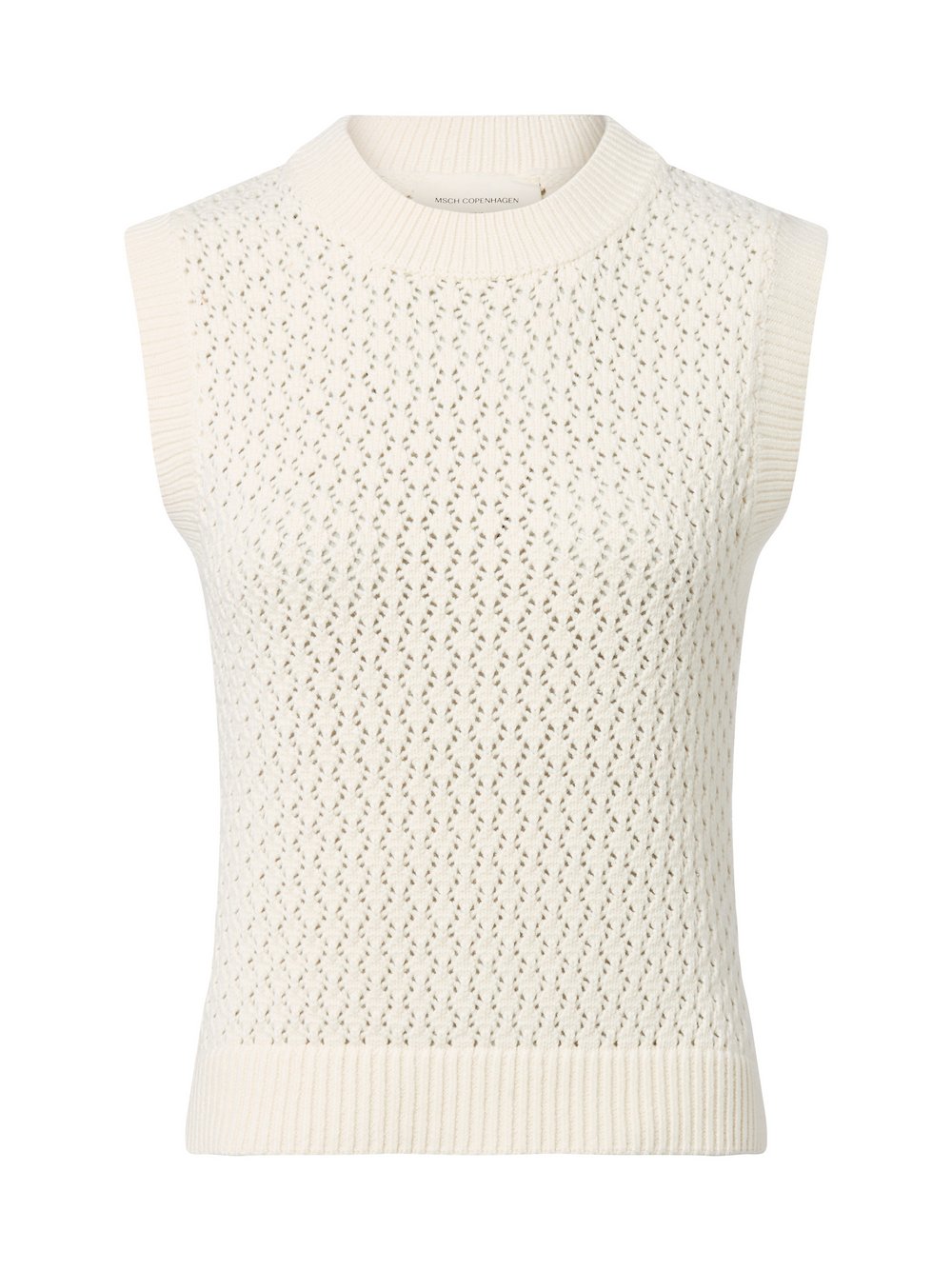 Msch Copenhagen Pullunder Damen Polyamid beige strukturiert, L/XL