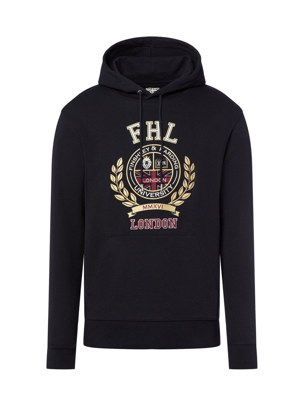 Finshley & Harding London Kapuzenpullover Herren Sweat blau, L