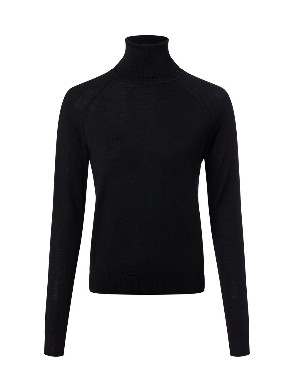 BOSS Rollkragenpullover aus Schurwolle Damen Feinstrick schwarz, M