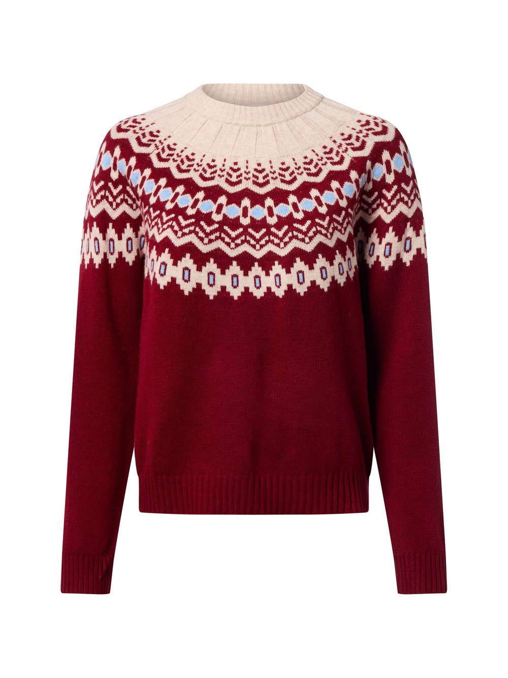Marie Lund Strickpullover mit Merino-Anteil Damen mehrfarbig gemustert, XS