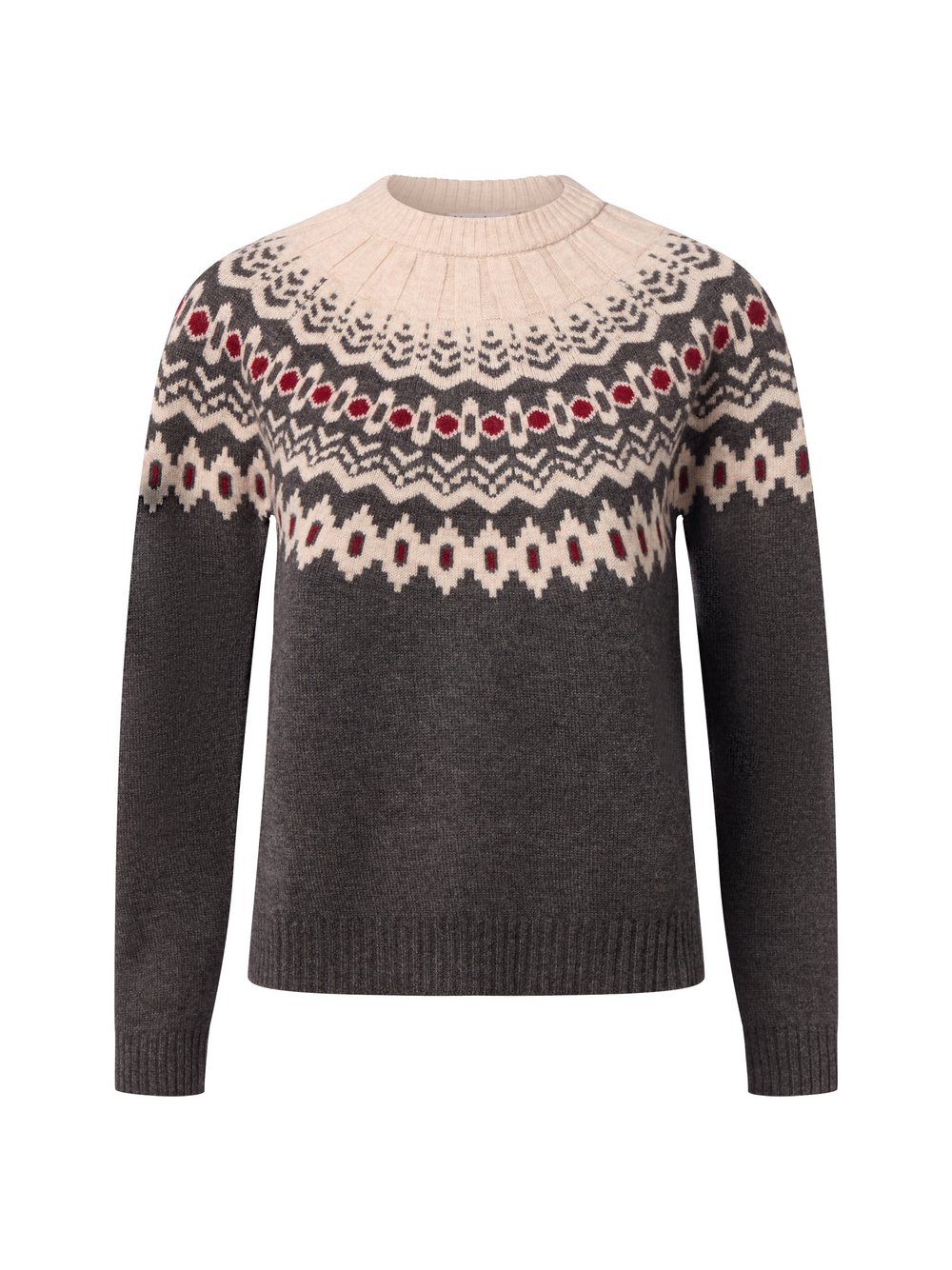 Marie Lund Strickpullover mit Merino-Anteil Damen mehrfarbig gemustert, XS
