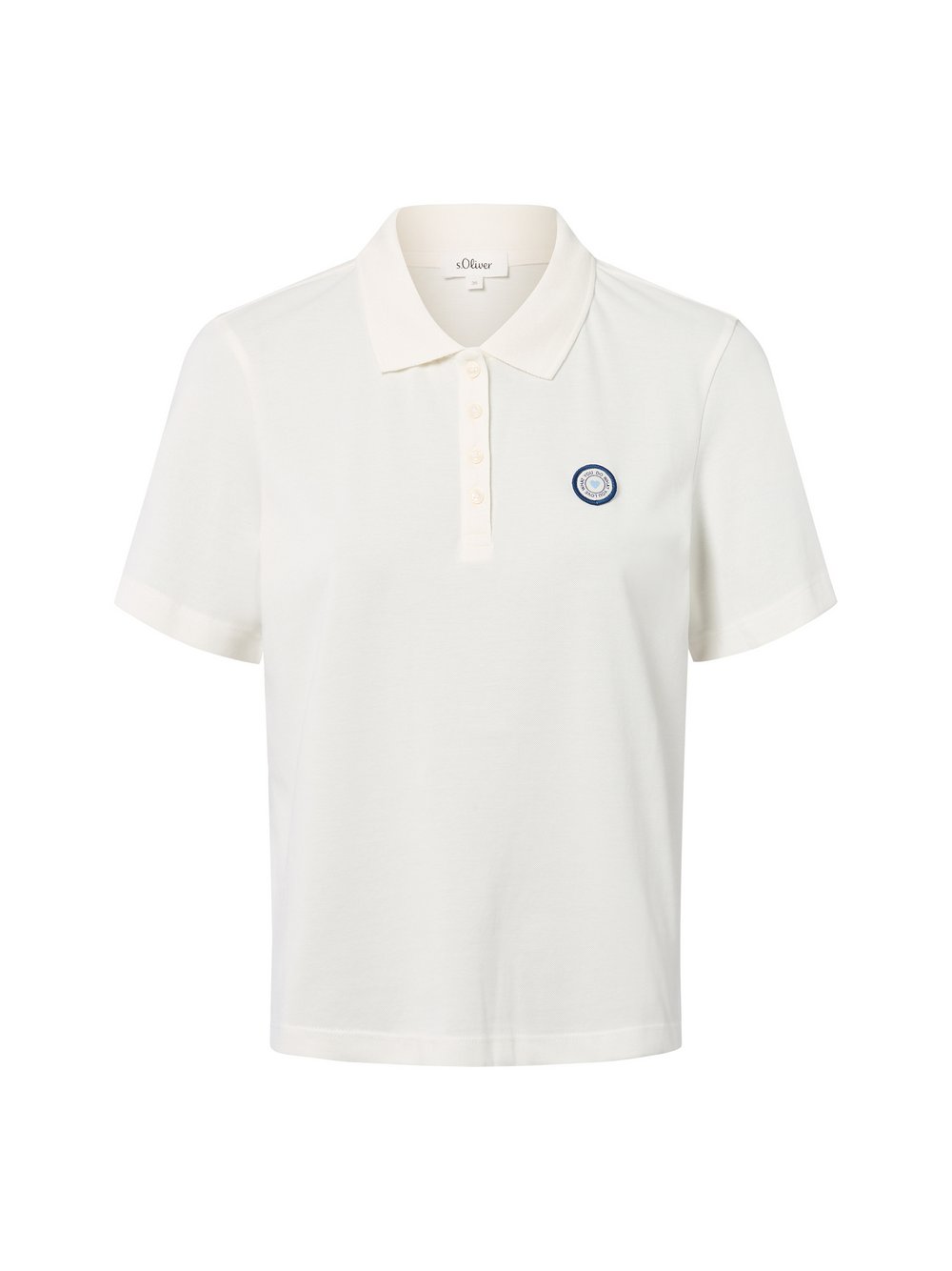 Thumbnail - s.Oliver Poloshirt Damen Baumwolle weiß, 40