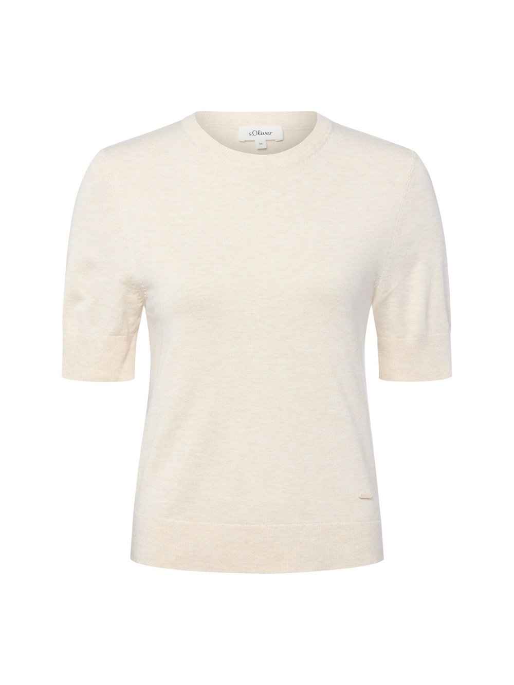 s.Oliver Strickshirt Damen beige meliert, 42