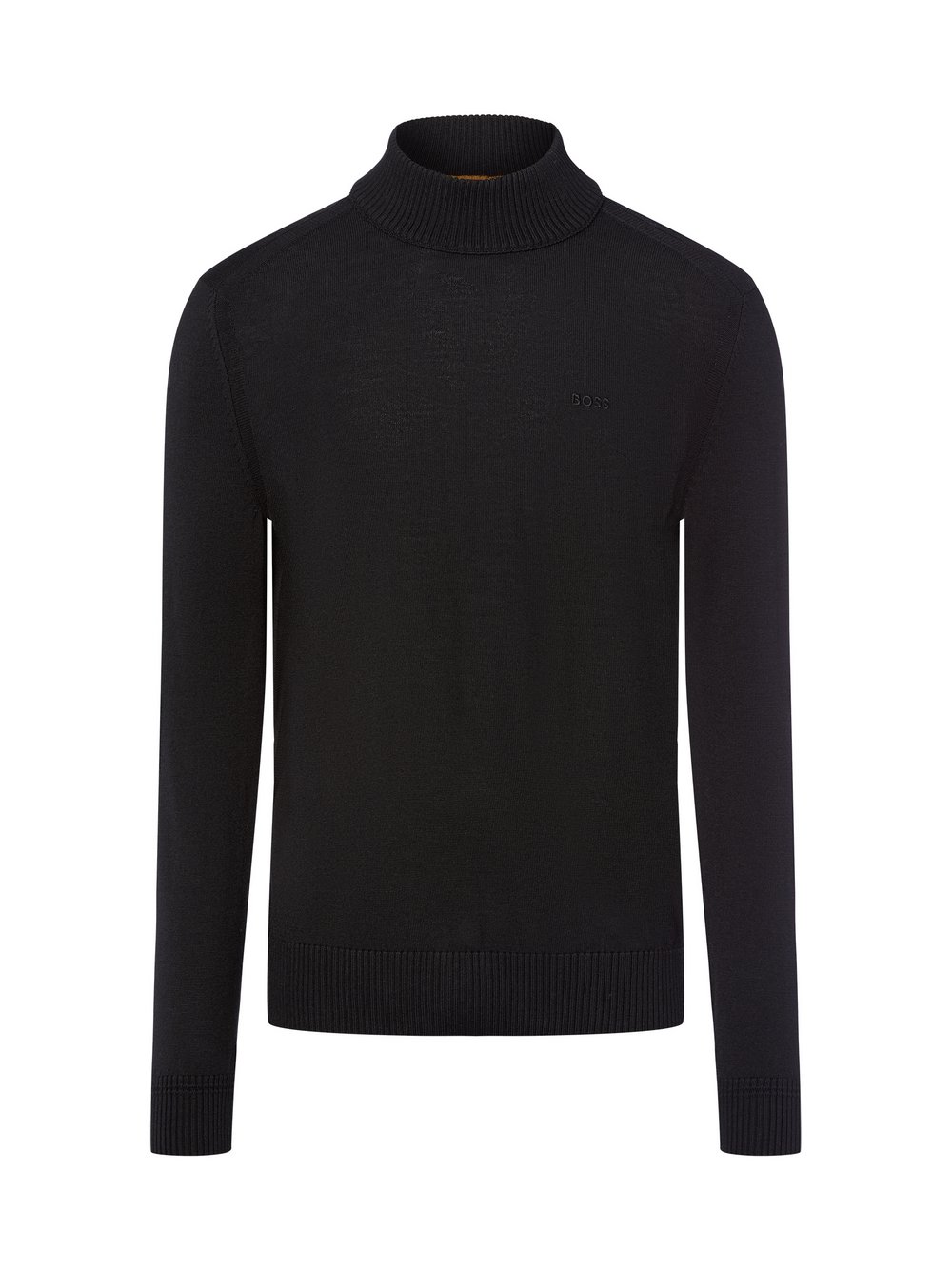 BOSS Orange Strickpullover Herren Schurwolle schwarz, XL